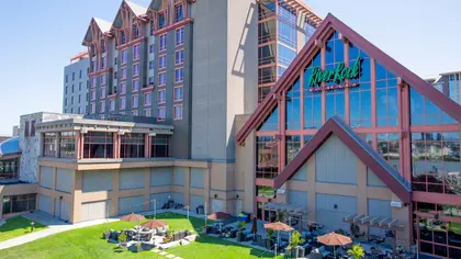 River Rock hotel tower and casino glass gable