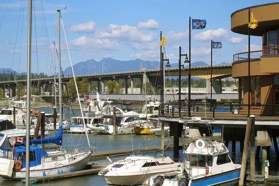 River Rock marina with the round pavilion